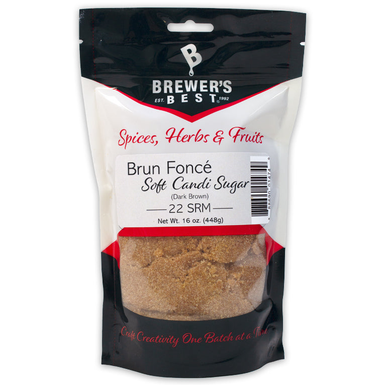 Brun Foncé (Dark Brown) Soft Candi Sugar 1 lb.