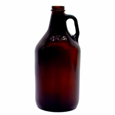 1/2 Gallon Amber Glass Growler