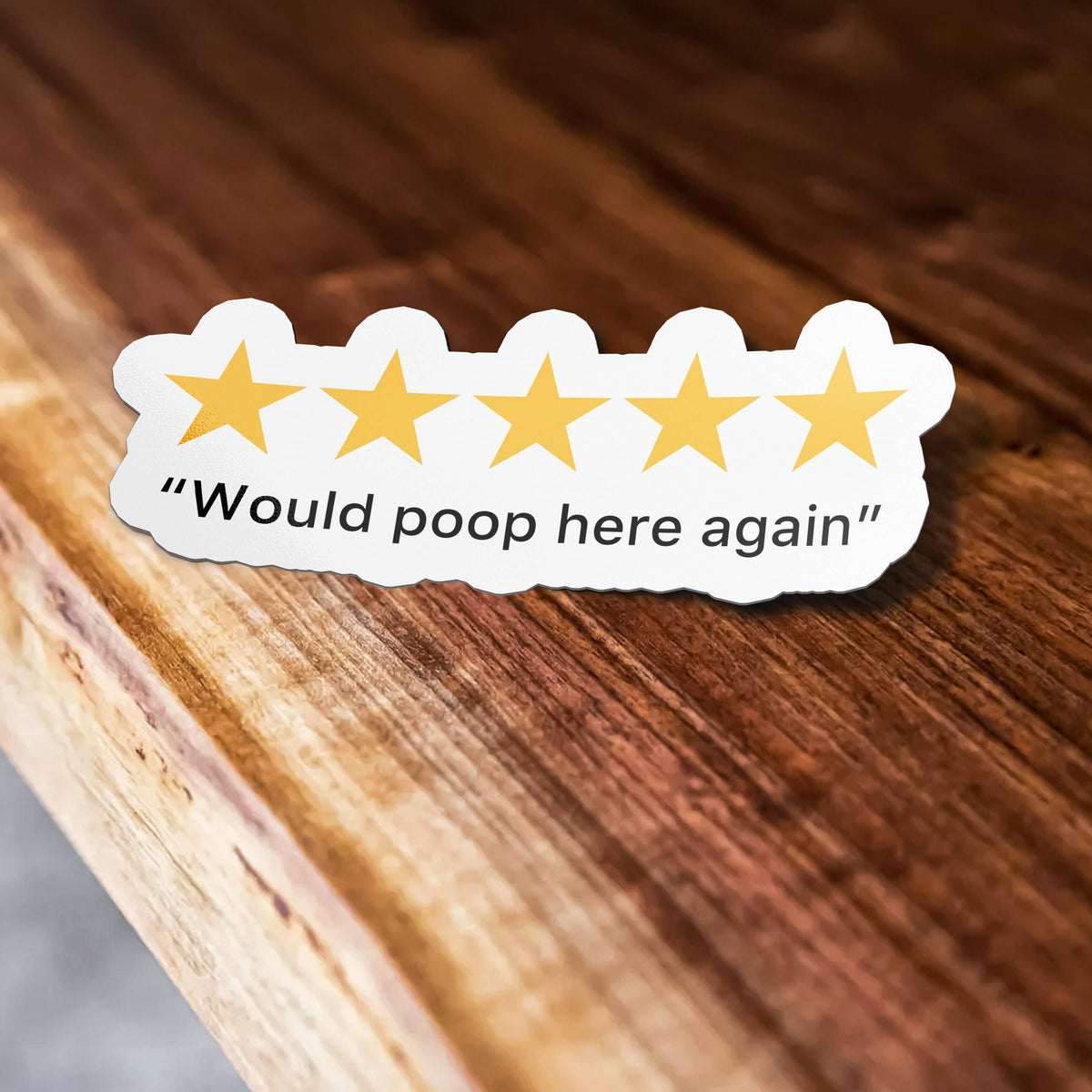 5 Star Poop Review Vinyl Sticker