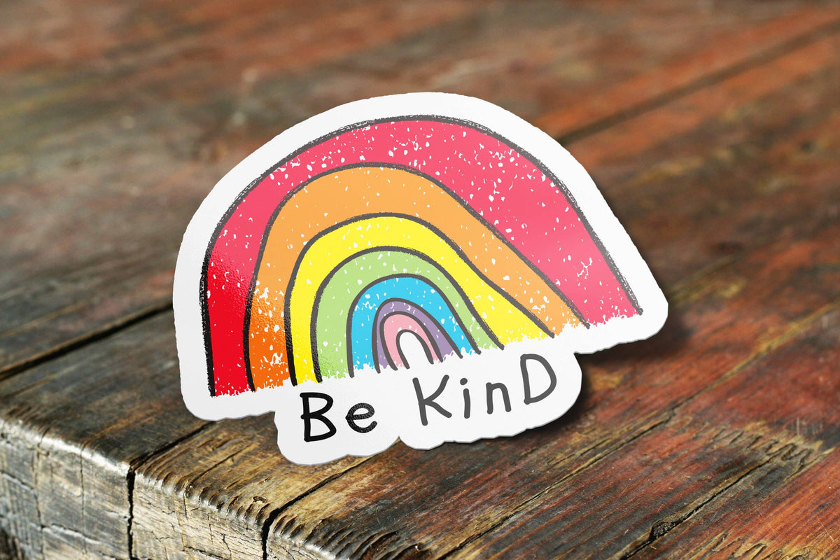Be Kind Rainbow Vinyl Sticker