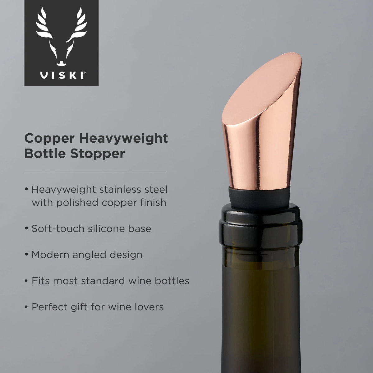 Warren Heavyweight Bottle Stopper by Viski