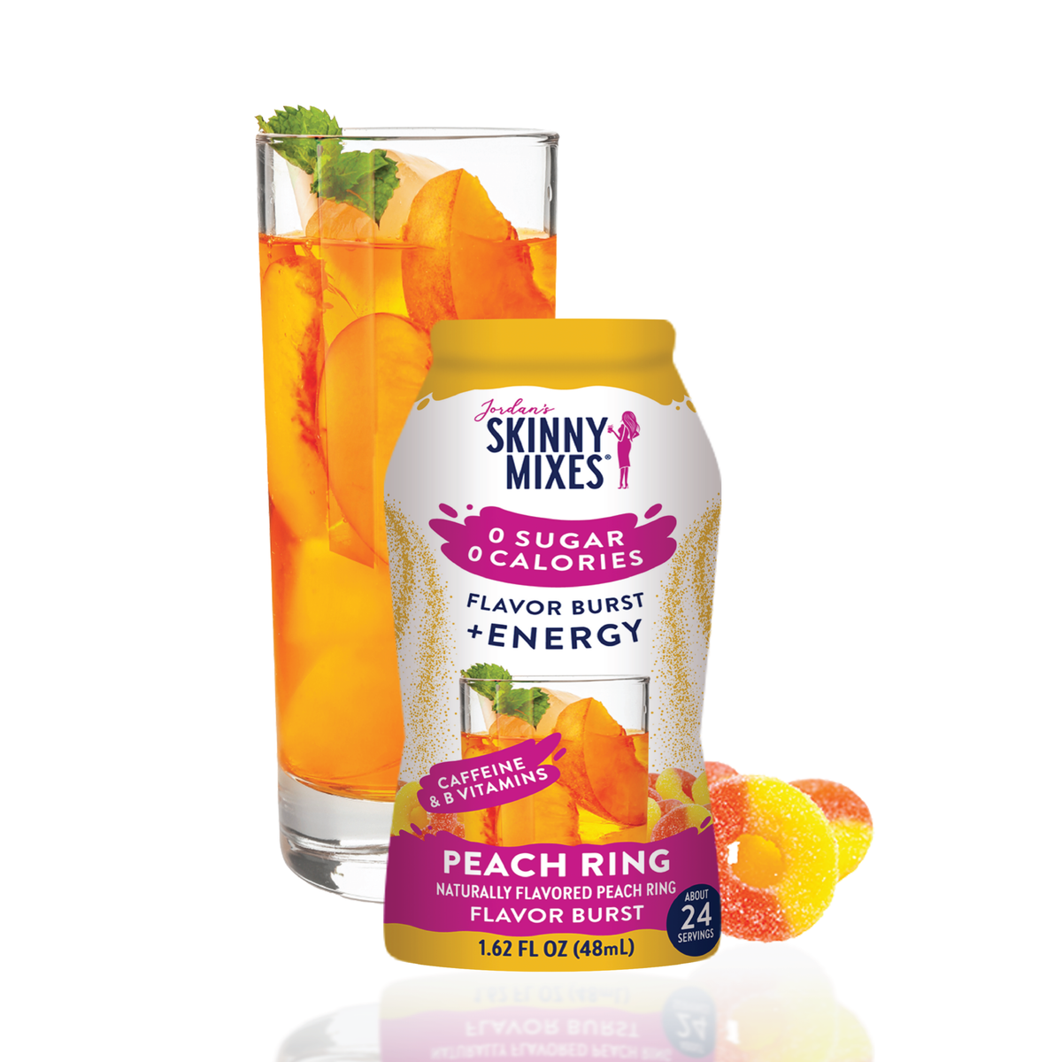 Sugar Free Peach Ring Flavor Burst + Energy