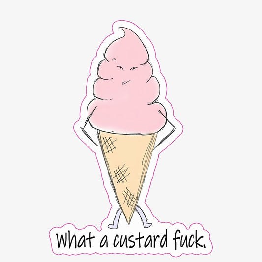 Custard Vinyl Sticker