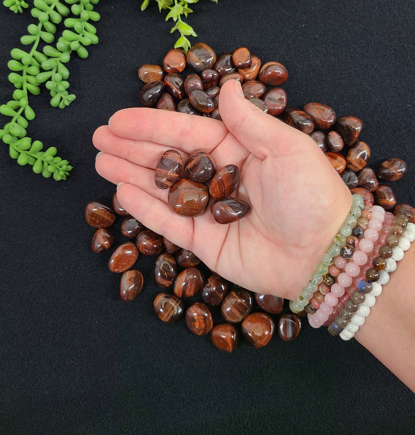 Red Tiger Eye Tumbled Stone