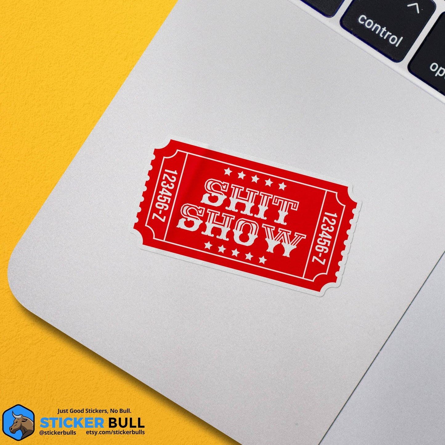 Ticket To The Shit Show Sticker, Circus Sticker, Meme Sticker, Funny Waterproof Vinyl Decal for Laptop, Water Bottle and, Car Sticker