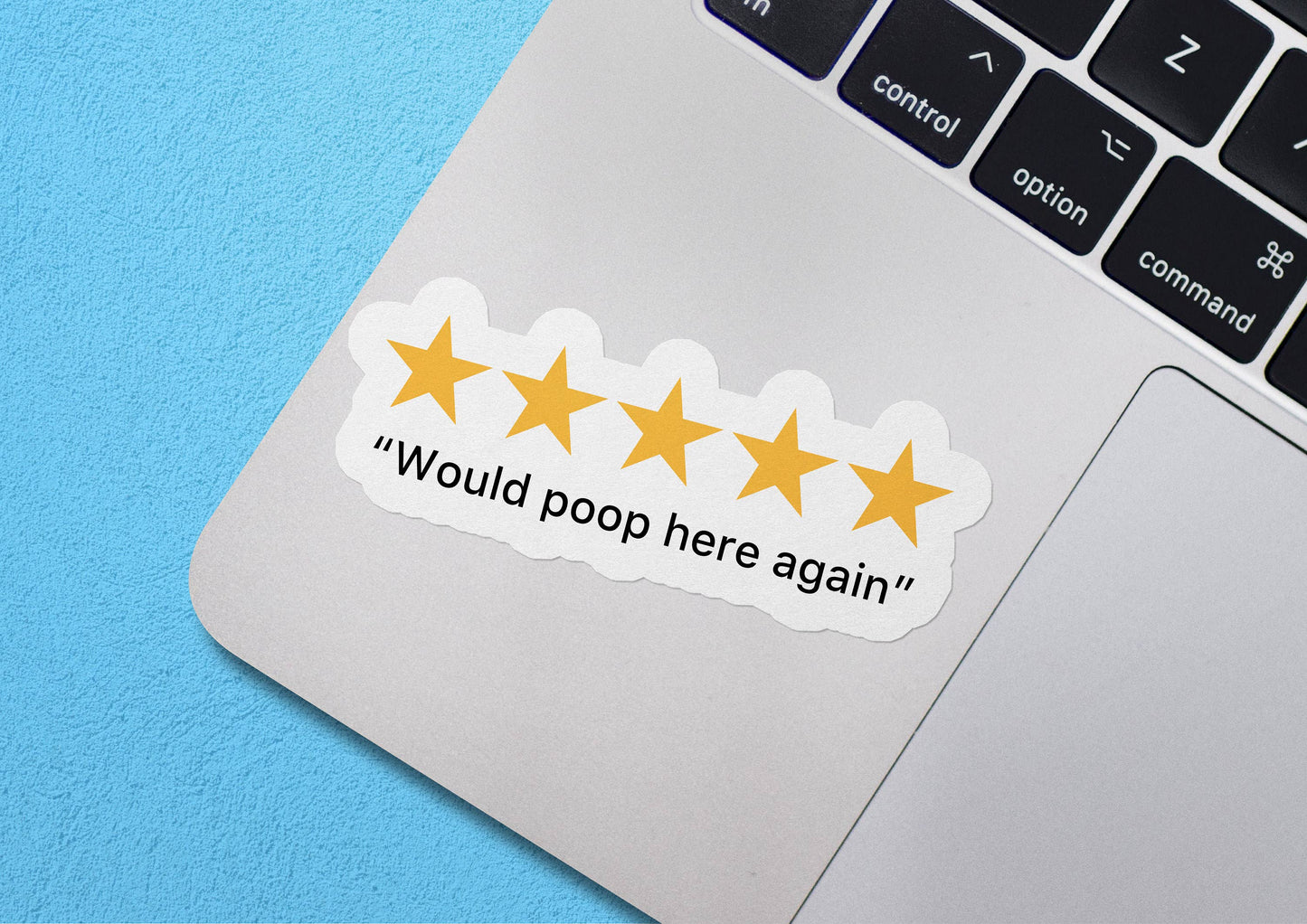 5 Star Poop Sticker, Poop Review Sticker, Funny Restroom Sticker, Funny Waterproof Sticker Weatherproof Sticker