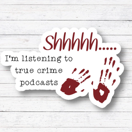 True Crime Vinyl Sticker