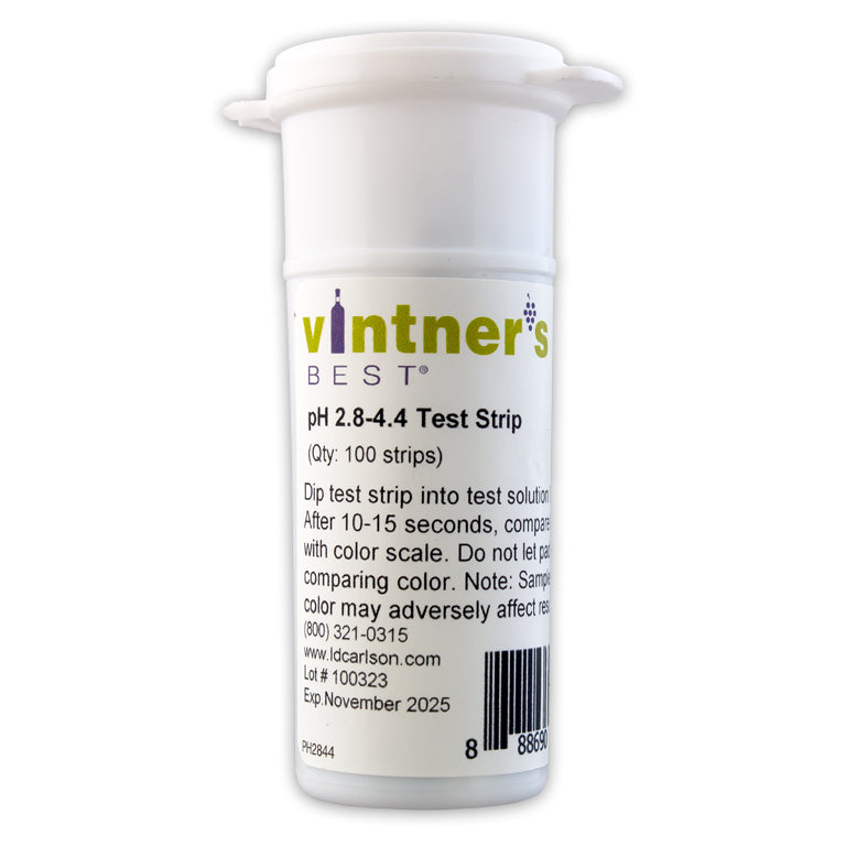 pH Strips Wine Range 2.8–4.4
