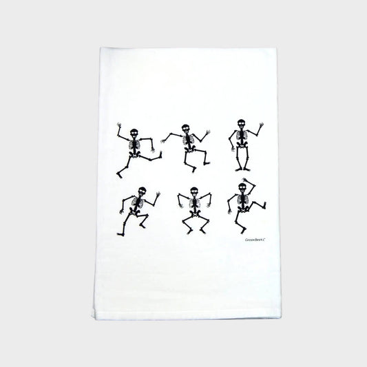 Skeleton Halloween Tea Towel
