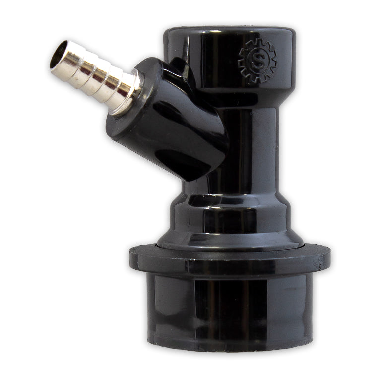 Liquid Disconnect 1/4 Inch Barbed Black Ball Lock
