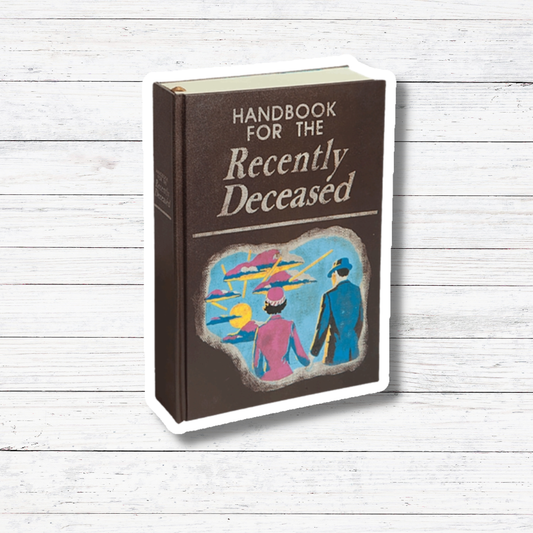 Handbook for the Recently Deceased Beetlejuice Vinyl Sticker