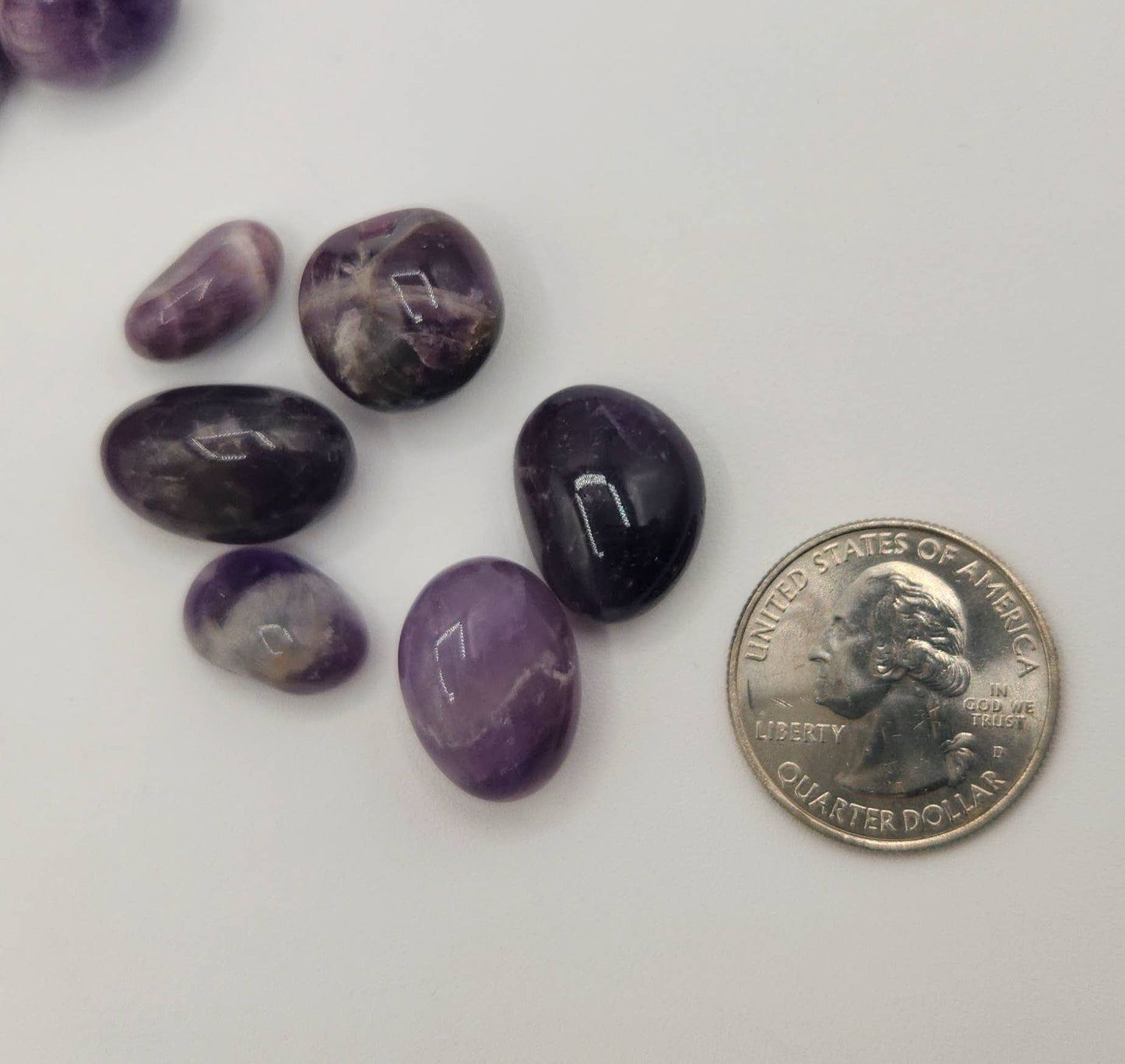Chevron Amethyst Tumbled Stone