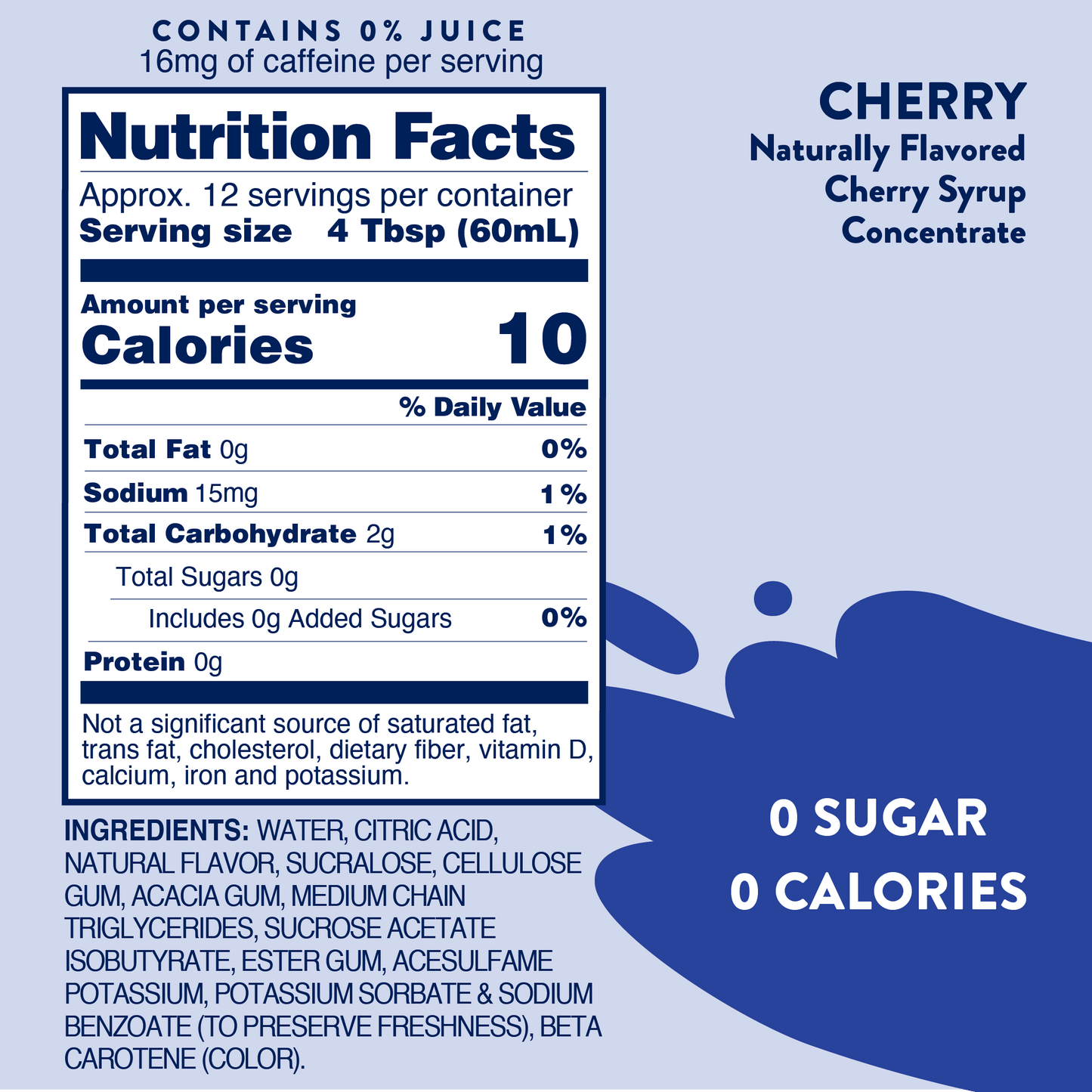 Sugar Free Cherry Cola Syrup
