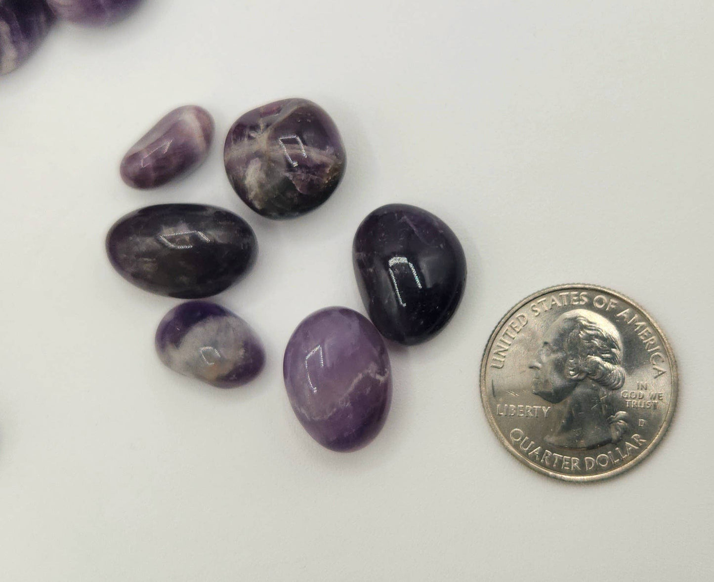 Chevron Amethyst Tumbled Stone