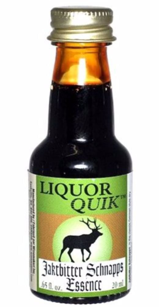 LiquorQuik Jaktbitter Schnapps essence 20 ml bottle with green deer label and gold cap