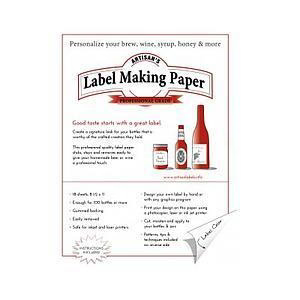 Artisan’s Label Making Paper package for custom bottle labels