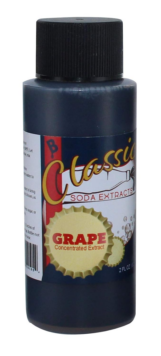Brewer's Best Classic Grape Soda Extract 2 fl oz bottle with black cap