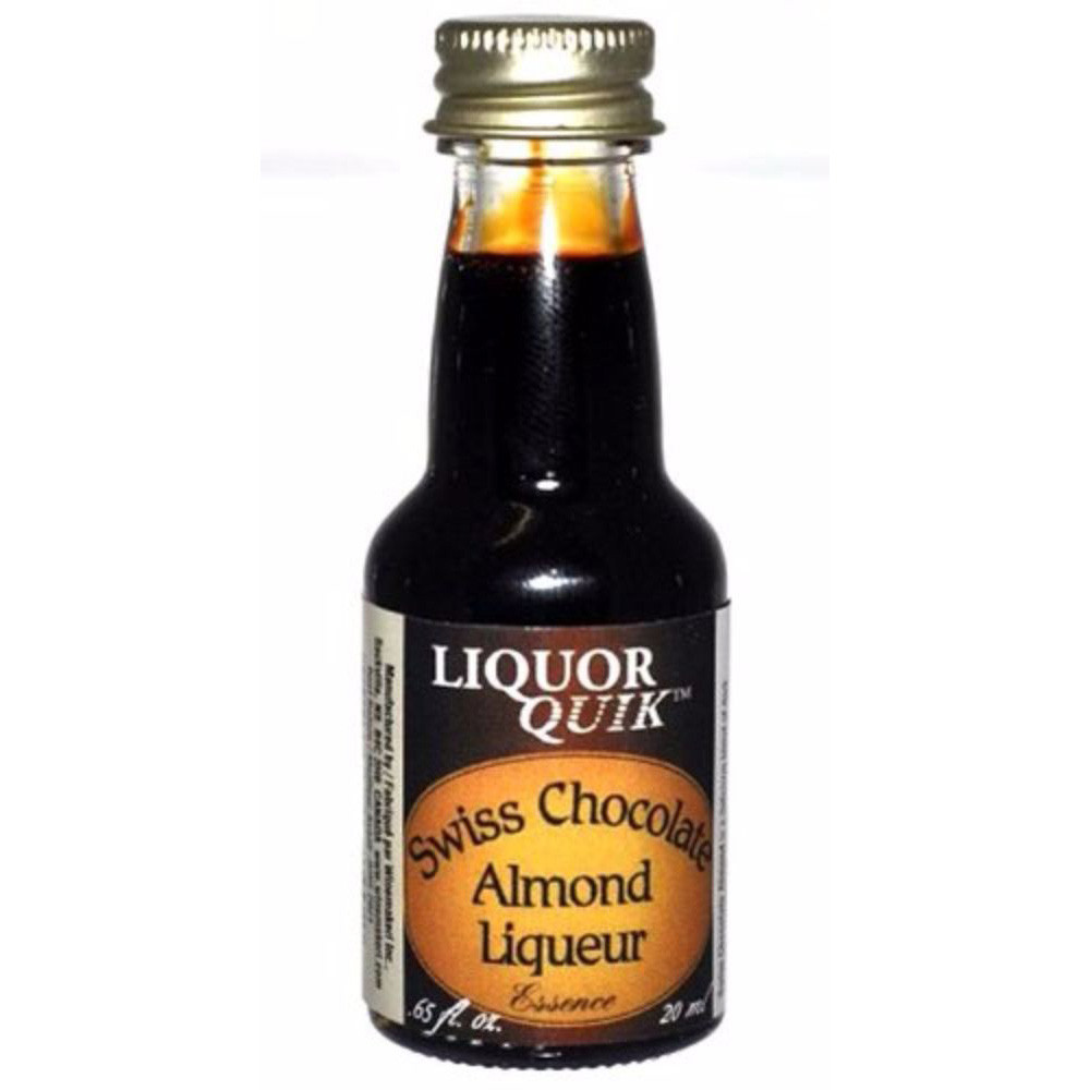 LiquorQuik Swiss Chocolate Almond liqueur essence 20 ml bottle with gold cap