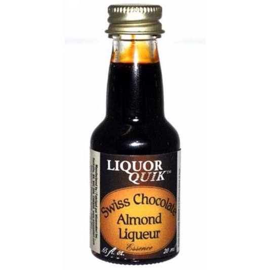 LiquorQuik Swiss Chocolate Almond liqueur essence 20 ml bottle with gold cap