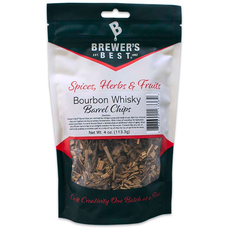 Brewer's Best Bourbon Whisky Barrel Chips, 4 oz pouch
