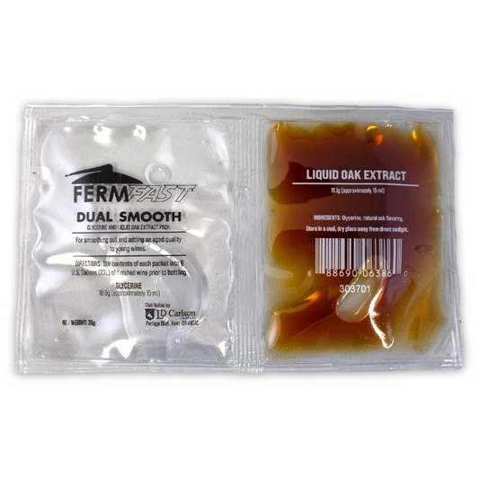 Fermfast Dual Smooth glycerine and liquid oak extract dual packet, 35 g