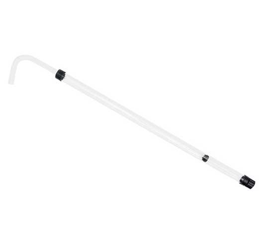 Large clear Easy Siphon with curved racking cane and black anti-sediment tip