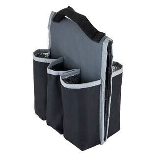 Empty black and gray Beer Gear saddlebag bike carrier showing individual bottle compartments.