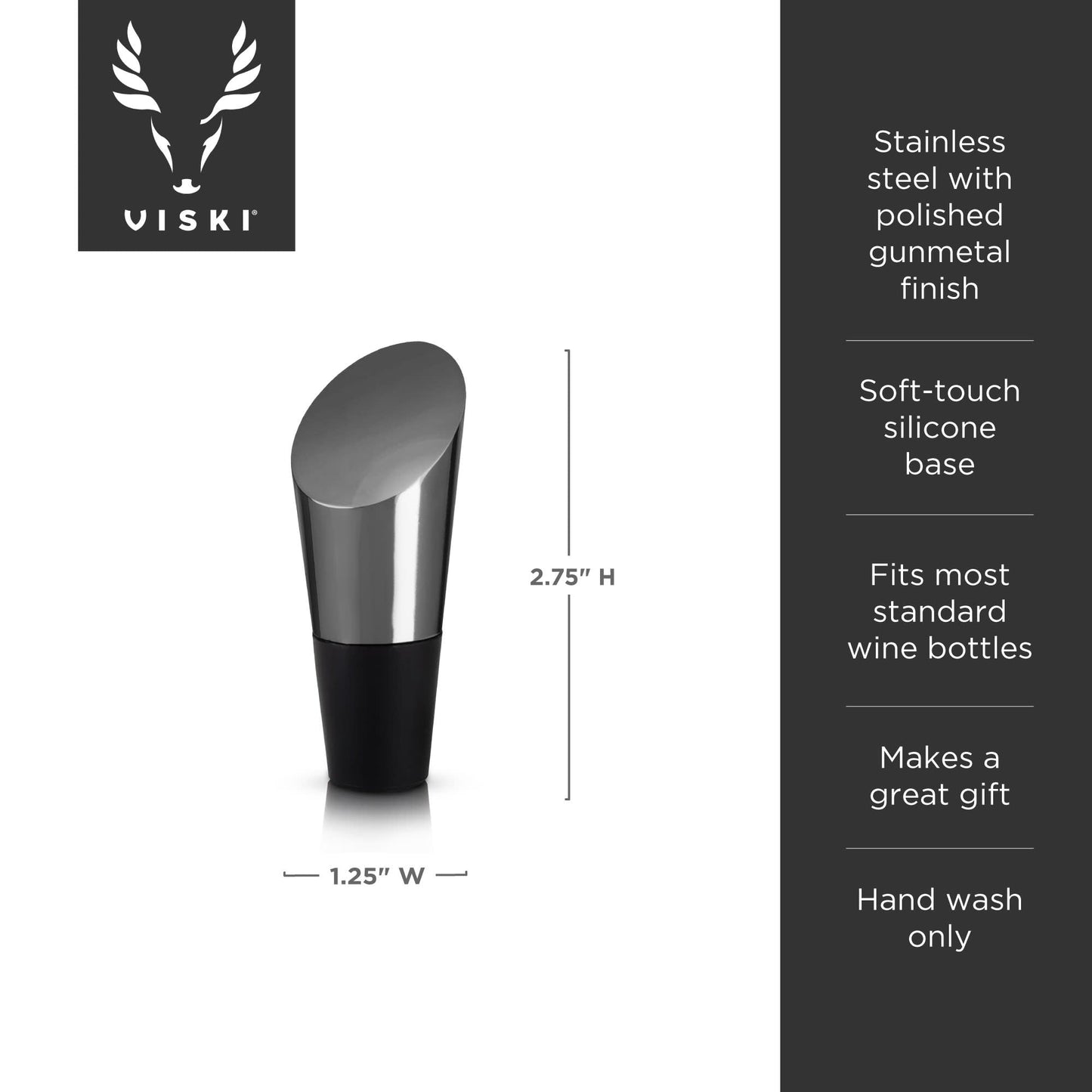 Warren Heavyweight Bottle Stopper by Viski