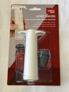 Vacu Vin White Pump with Wine Saver stoppers