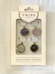 Agate Wine Charm Set by Twine